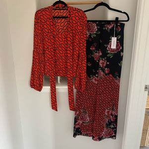 Guess floral trousers and blouse